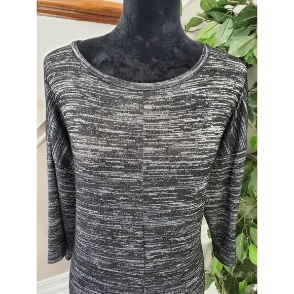 Kensie Women's Gray Polyester Round Neck Long Sleeve Knee Length Dress Size L - Picture 5 of 12